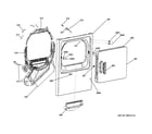 GE GTDP200EF3WS front panel & door diagram