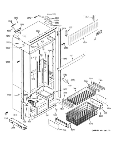 Freezer section, trim & components