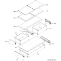 GE ZIPP360NZA fresh food shelves diagram