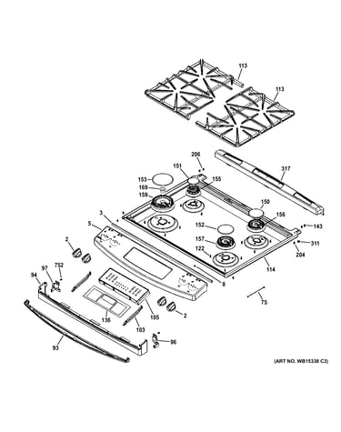 Control panel & cooktop