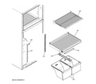 Hotpoint HTS18BBPRRCC fresh food shelves diagram