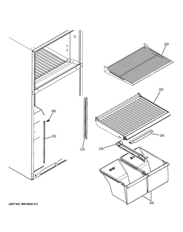 Fresh food shelves