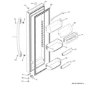 GE GSE25HGHBHWW fresh food door diagram