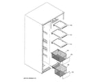 GE GSE25HGHBHWW freezer shelves diagram