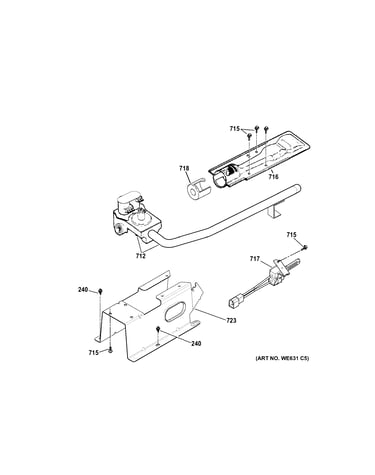 Gas valve & burner assembly