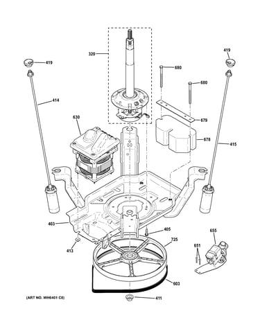 Suspension, pump & drive components