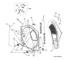 GE GHDS830GD1WS rear roller support diagram