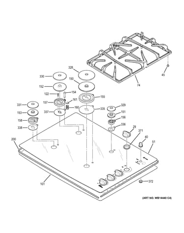 Control panel & cooktop