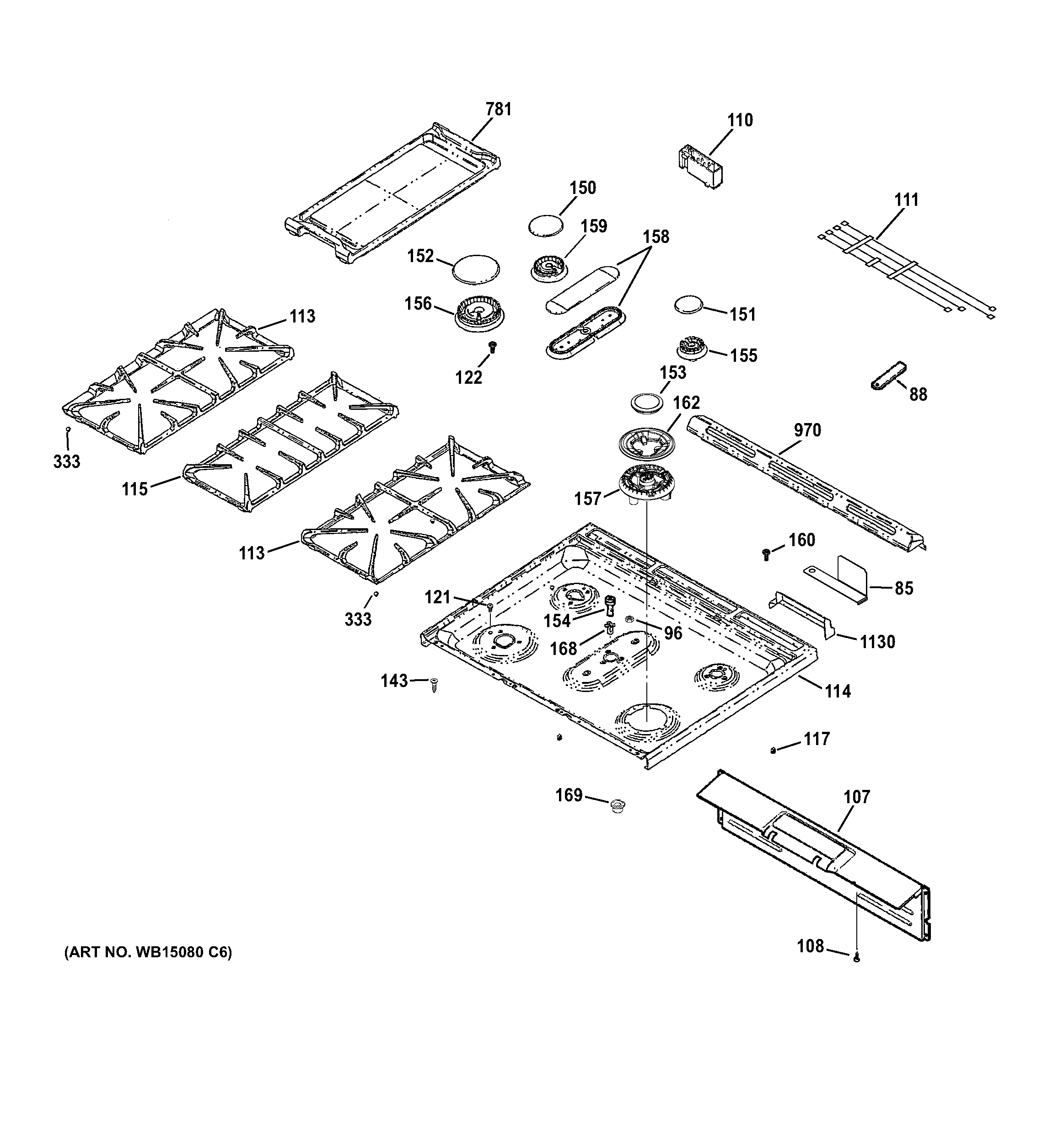 Control panel & cooktop