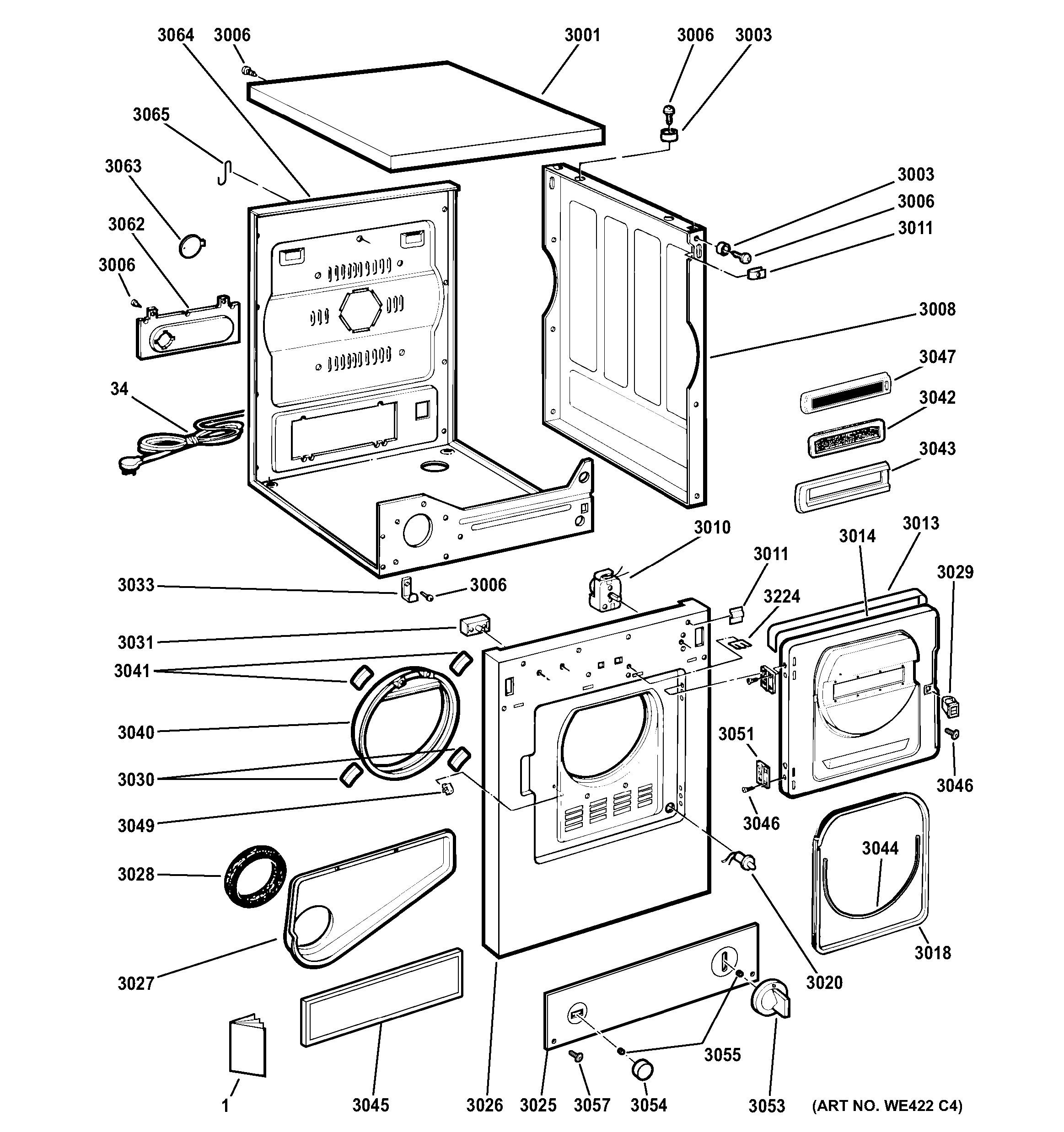 BACKSPLASH, CABINET & FRONT PANEL