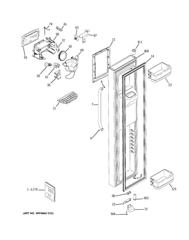 Freezer door