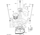 GE GTAN4250D2WW suspension, pump & drive components diagram