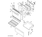 GE JB255DJ1BB door & drawer parts diagram