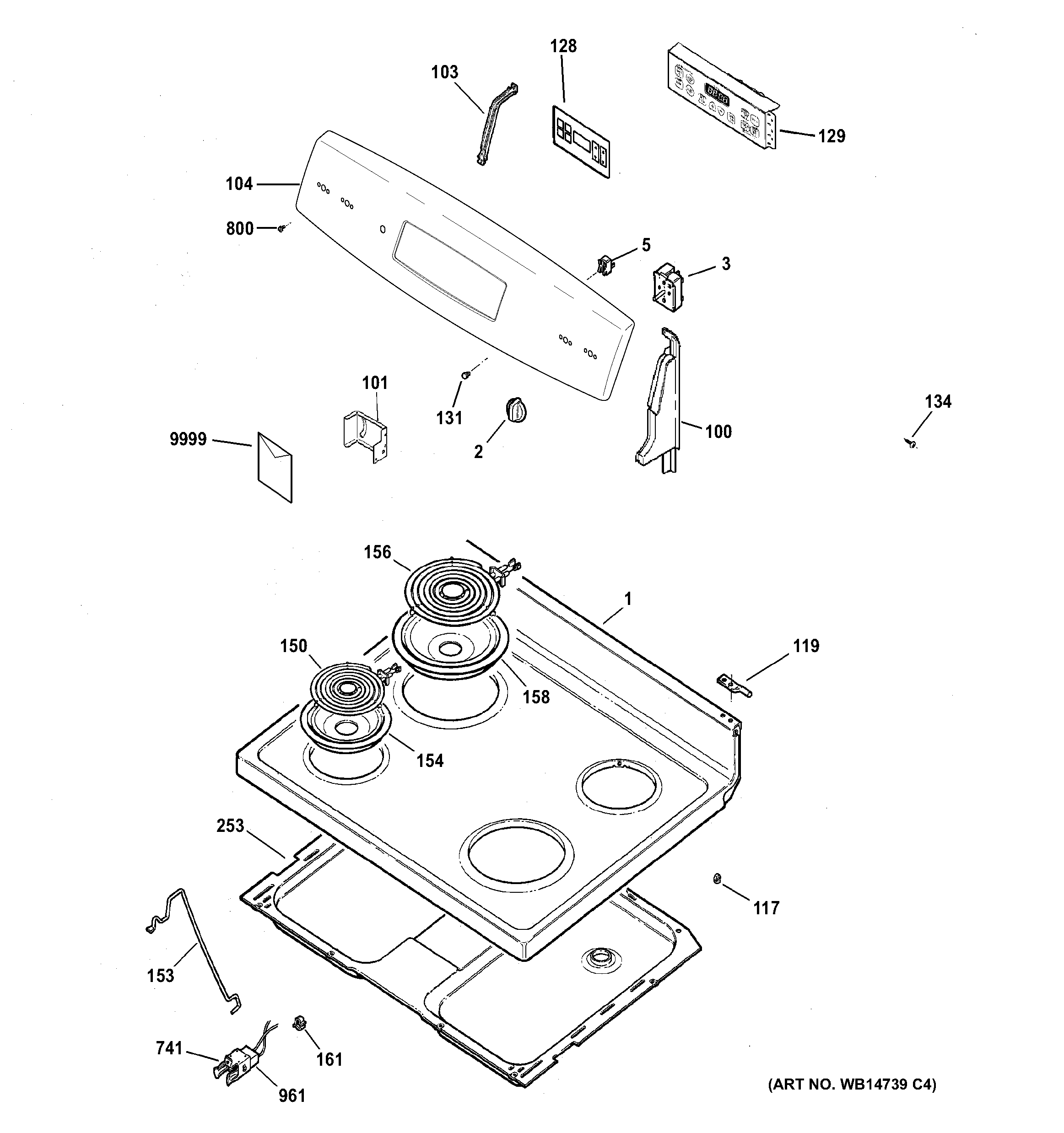 CONTROL PANEL & COOKTOP