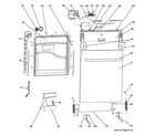 GE GLDT690D00BB escutcheon & door assembly diagram