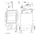 GE PDW1800N02II escutcheon & door assembly diagram