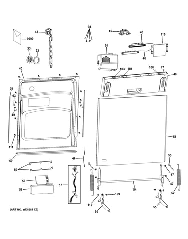 Escutcheon & door assembly