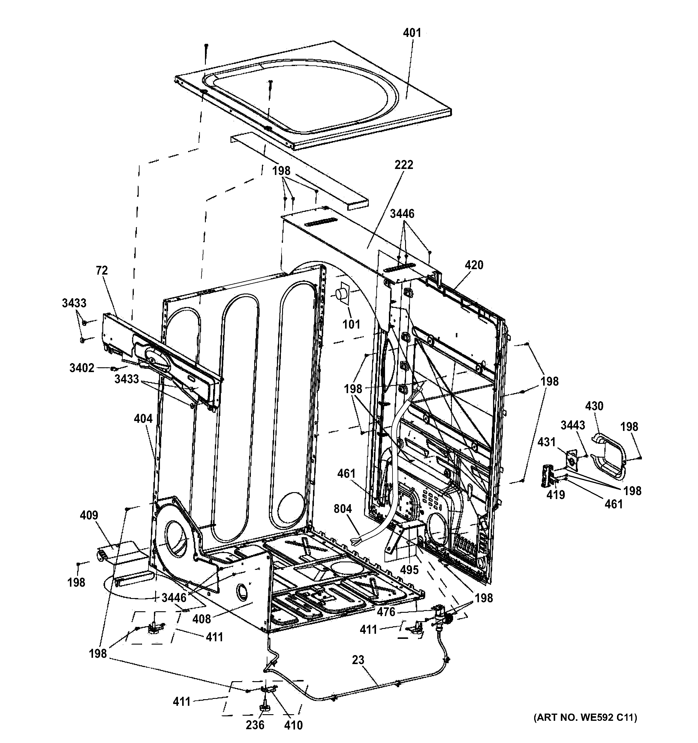 Cabinet & top panel