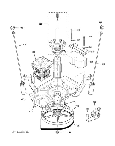 Suspension, pump & drive components