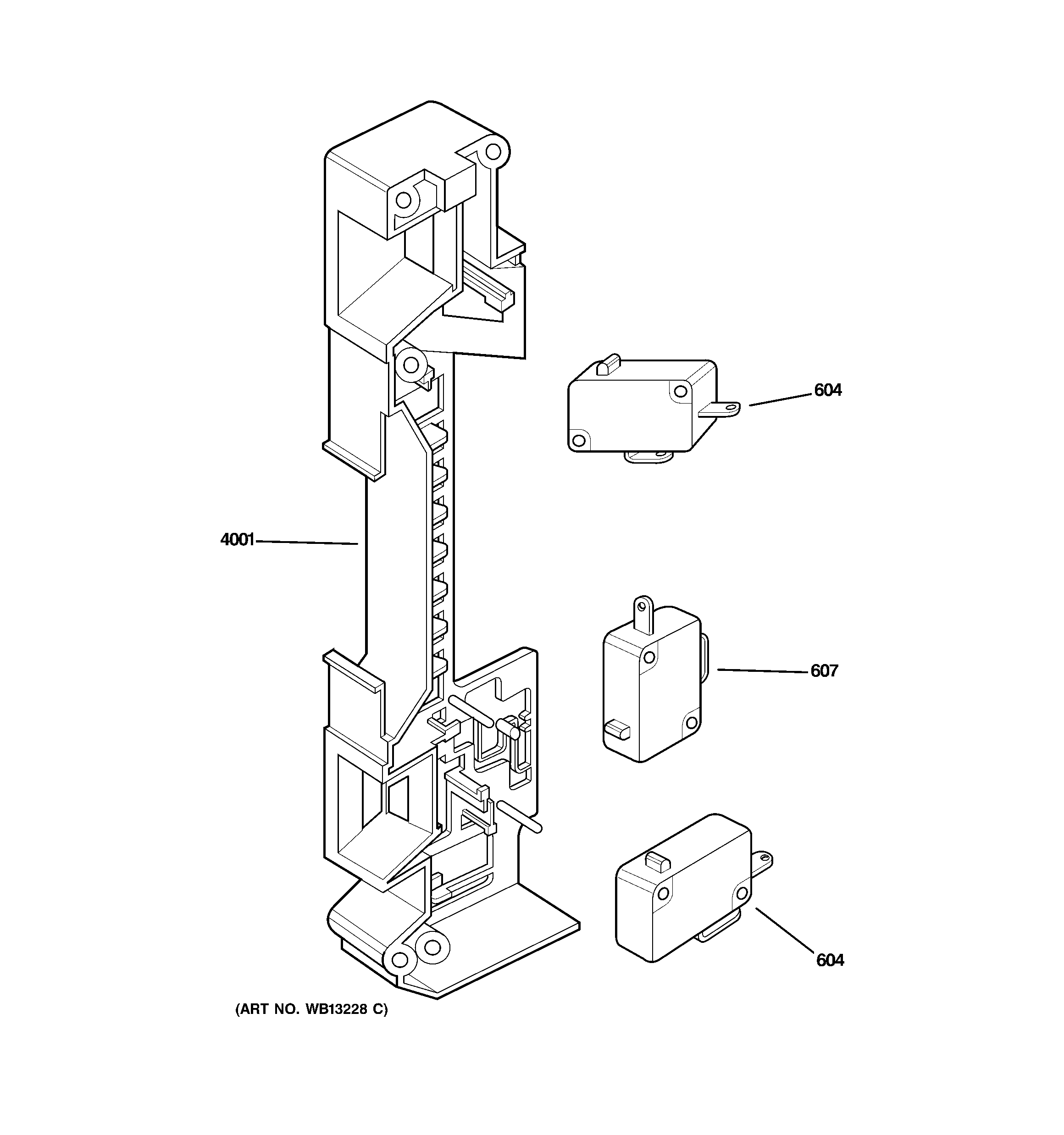 Latch board parts