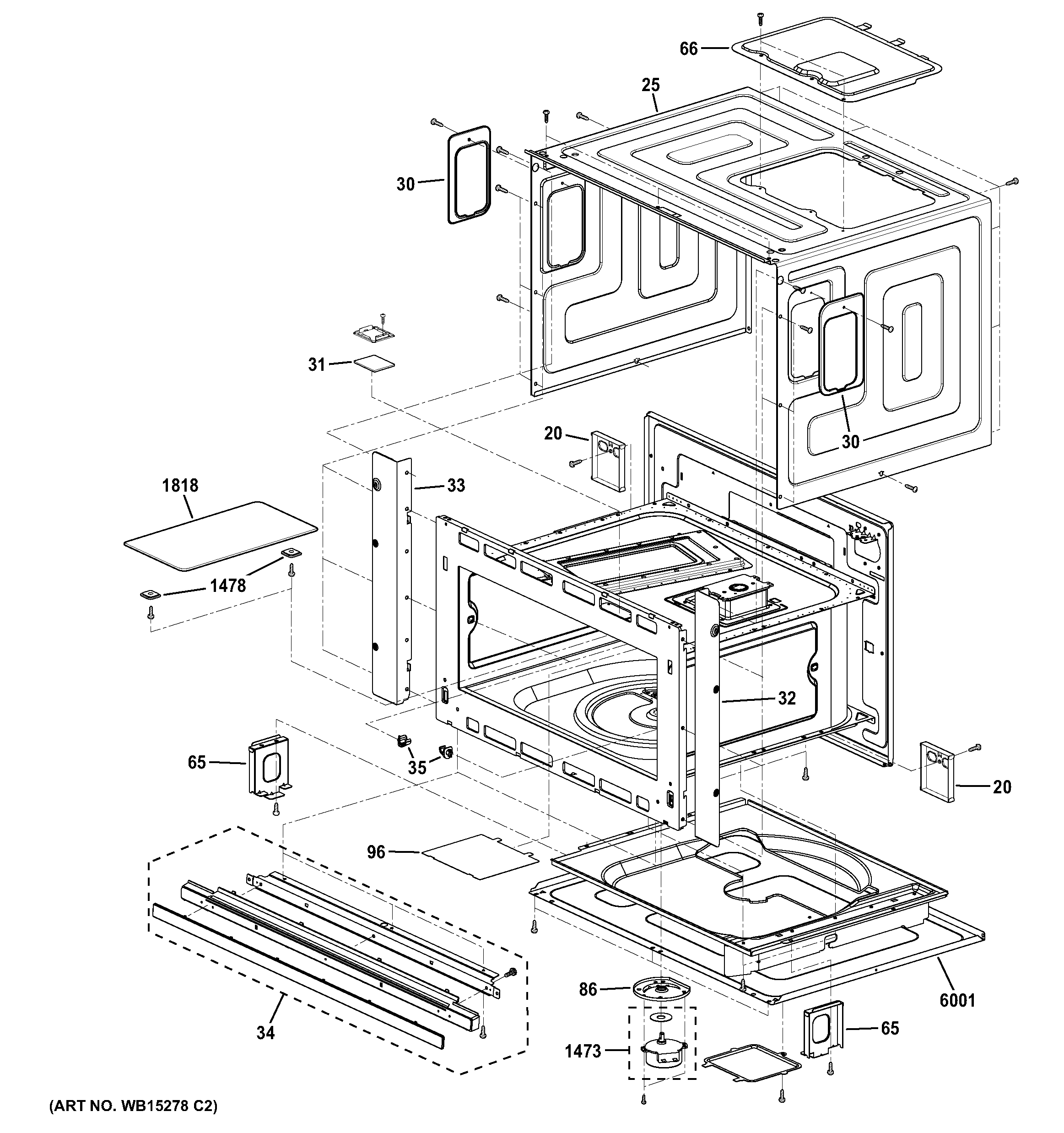Oven cavity parts