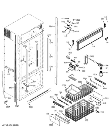 Freezer section, trim & components