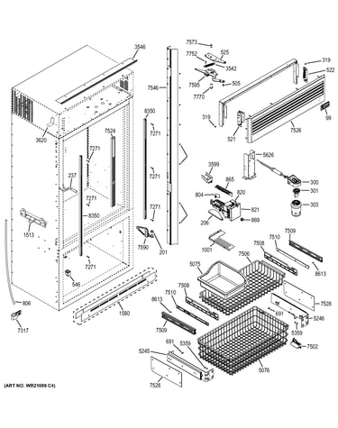 Freezer section, trim & components
