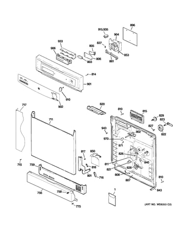 Escutcheon & door assembly