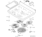 GE PB978TP4WW cooktop diagram