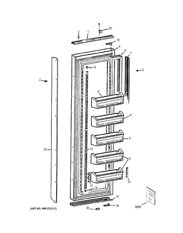Freezer door