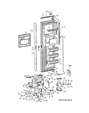 Freezer door
