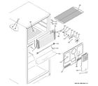 GE GTE18CTHHRCC freezer section diagram