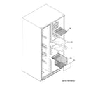 GE GZS22DGJBFBB freezer shelves diagram
