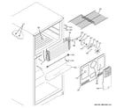 GE GTE18ETHERBB freezer section diagram