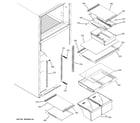 GE GTE18ISHERSS fresh food shelves diagram