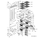 GE ZIFP360NXALH shelves & drawers diagram