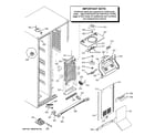 GE PSE25KSHBHSS freezer section diagram