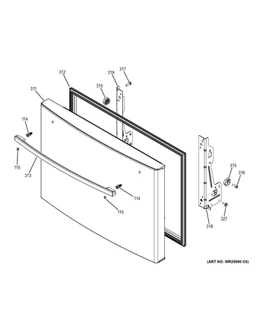 Freezer door