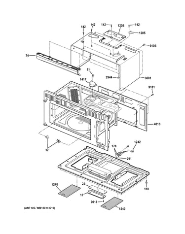 Oven cavity parts