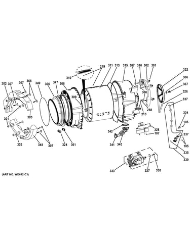 Tub & motor