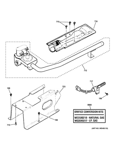 Gas valve & burner assembly