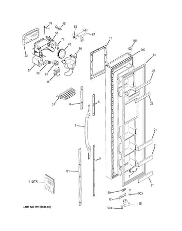 Freezer door