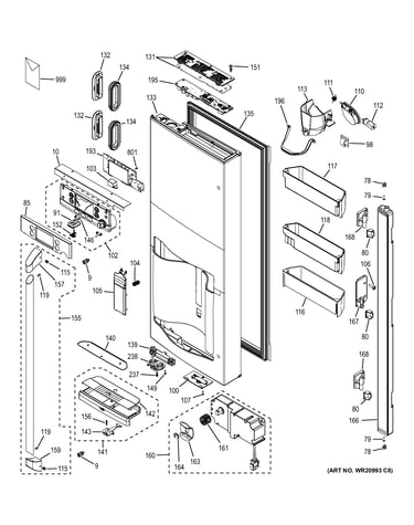 Dispenser door