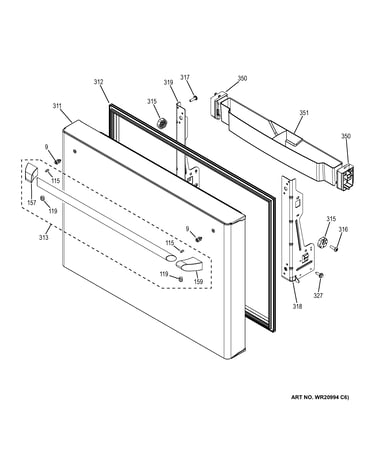 Freezer door