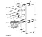 GE GBE10ESJASB doors & shelves diagram