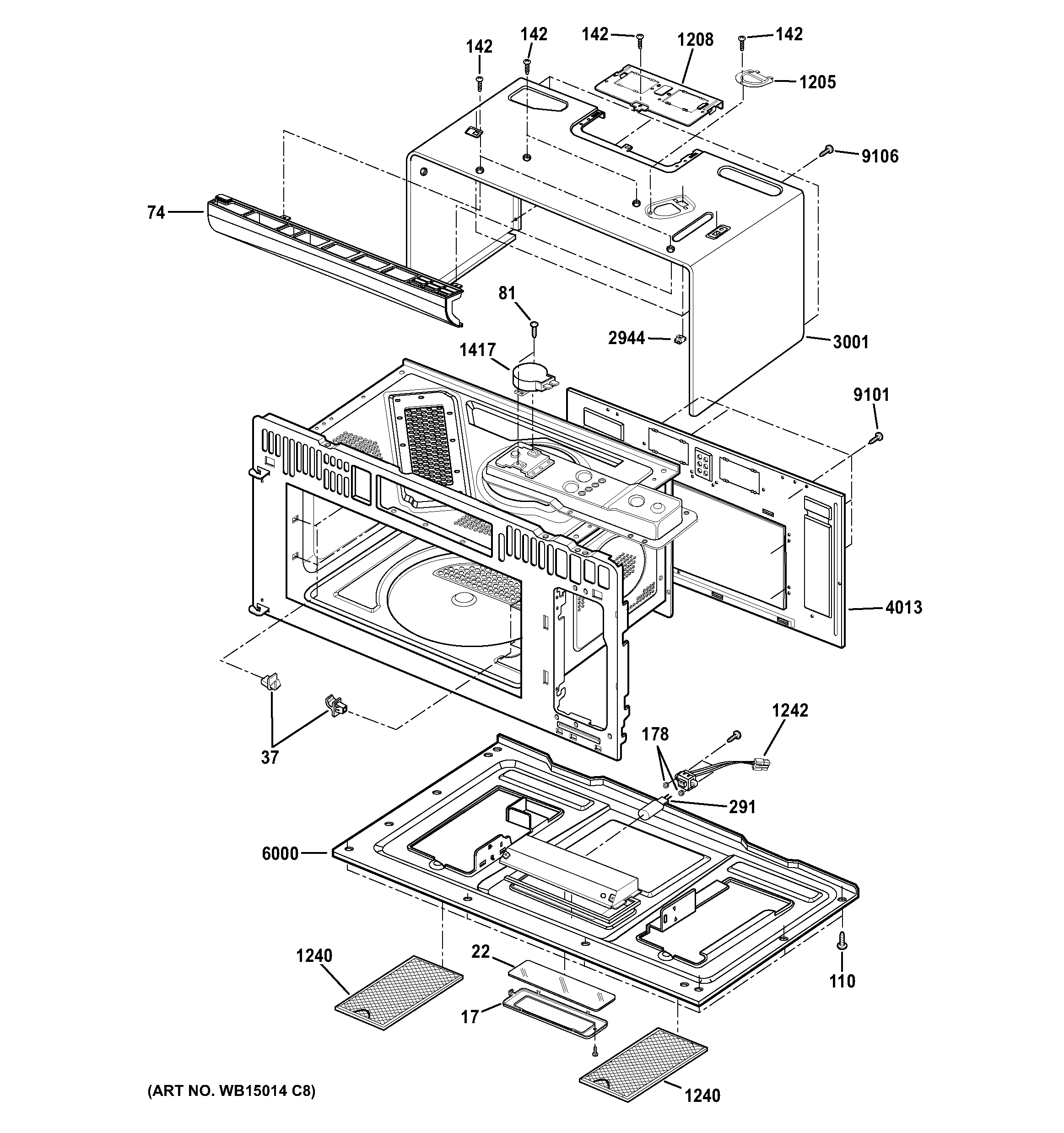 Oven cavity parts