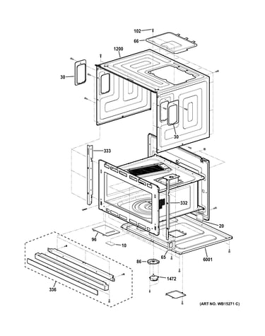 Oven cavity parts