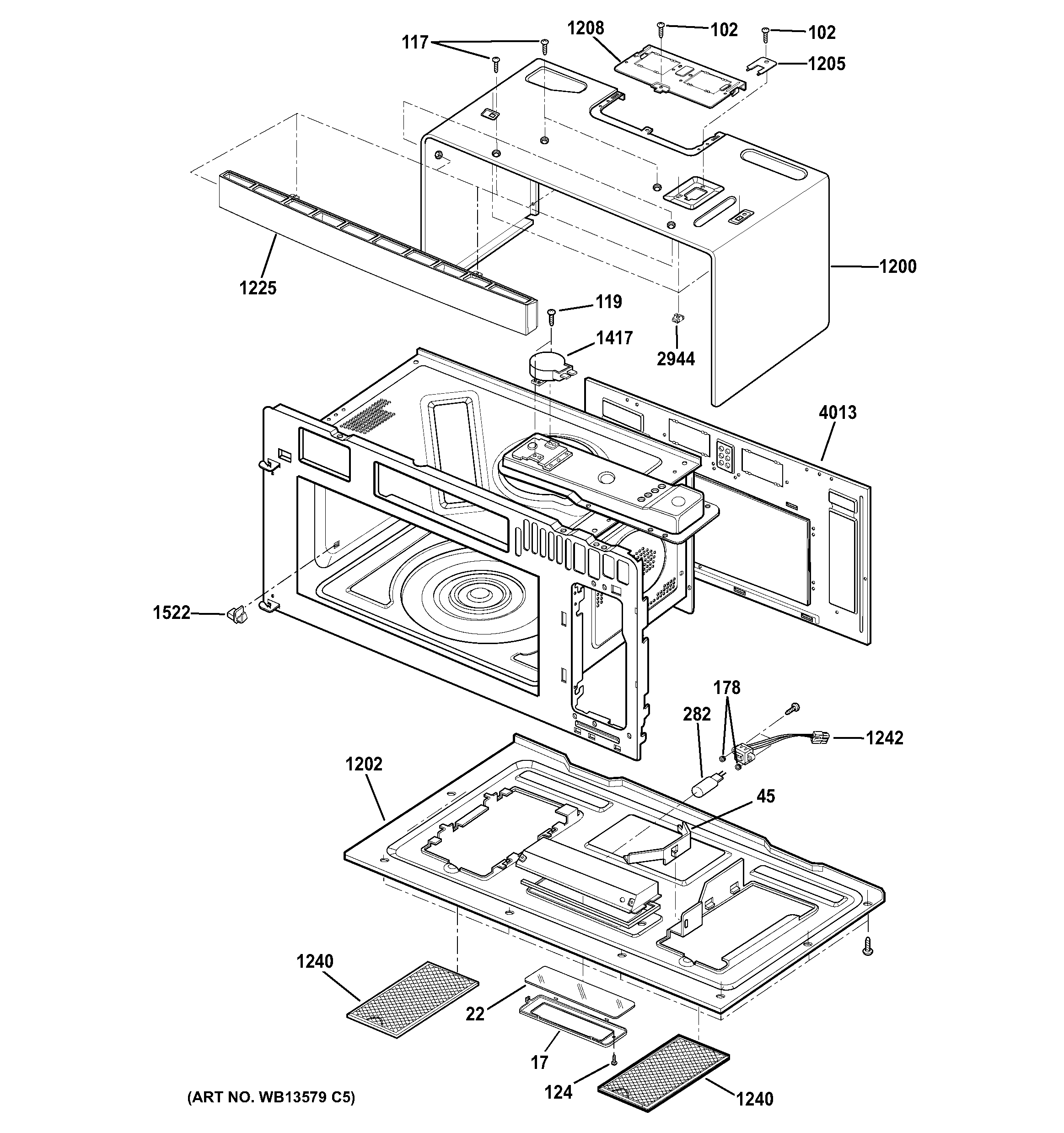 Oven cavity parts