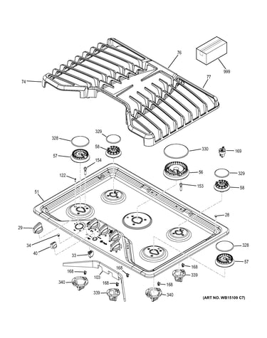 Control panel & cooktop