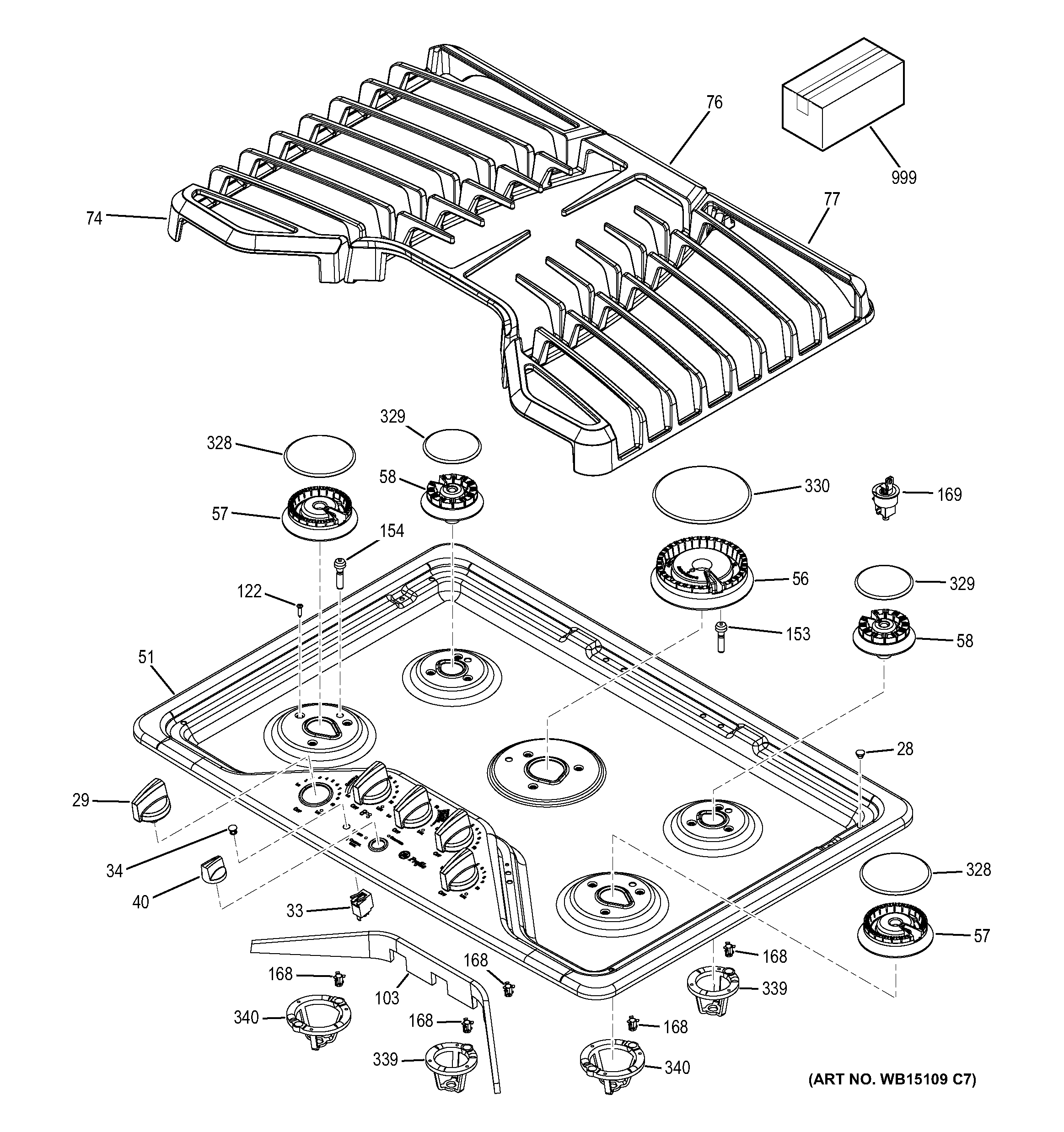 CONTROL PANEL & COOKTOP